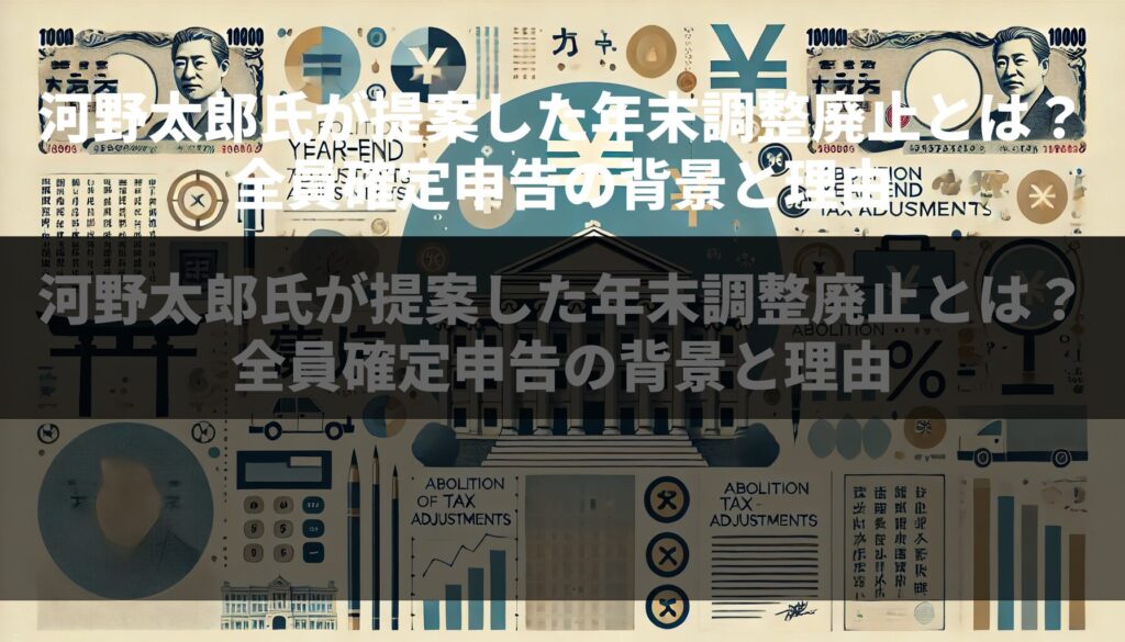 河野太郎氏が提案した年末調整廃止とは？全員確定申告の背景と理由